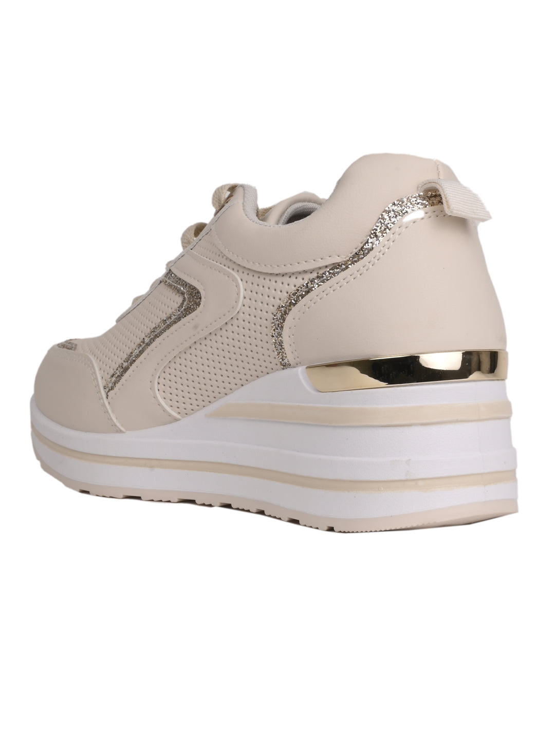 Women, Women Footwear, Beige Sneakers