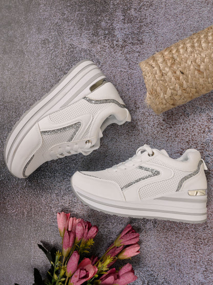 Women, Women Footwear, White Sneakers