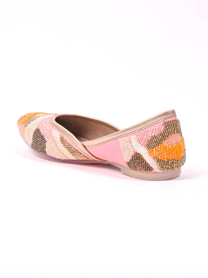 Women, Women Footwear, Pink Mojaris