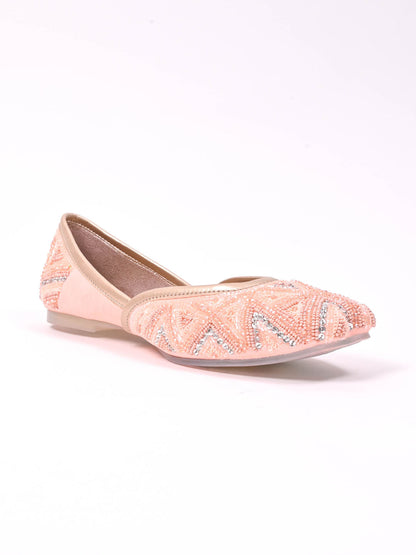 Women, Women Footwear, Pink Mojaris