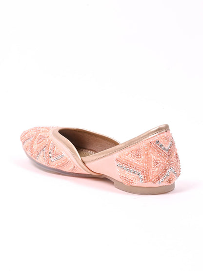 Women, Women Footwear, Pink Mojaris