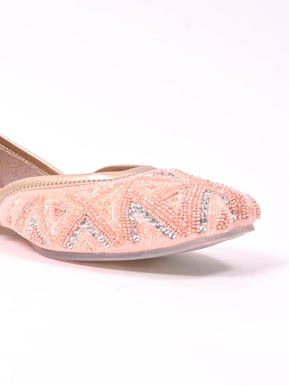 Women, Women Footwear, Pink Mojaris