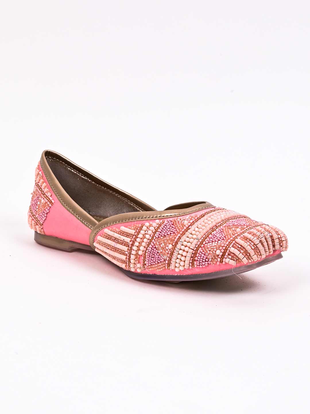 Women, Women Footwear, Pink Mojaris