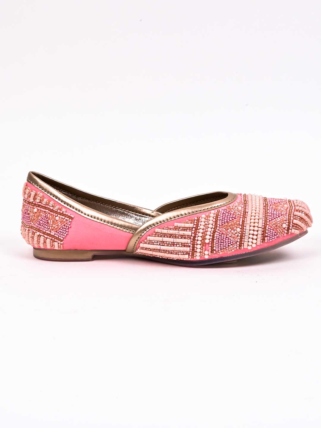 Women, Women Footwear, Pink Mojaris