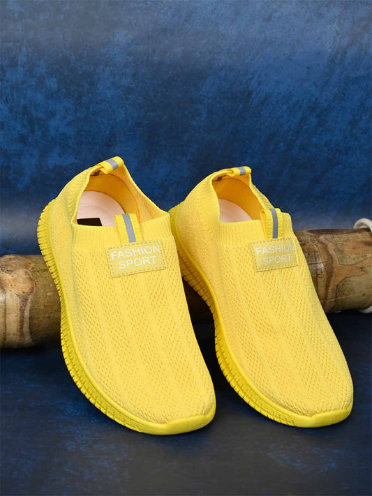 Footwear, Women Footwear, Yellow Sneakers