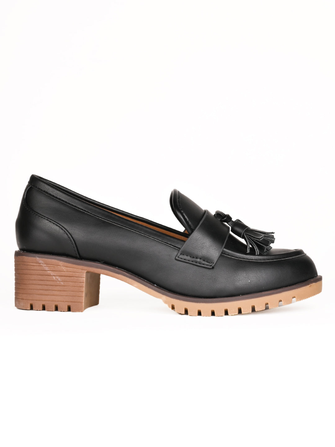 Women, Women Footwear, Black Loafers