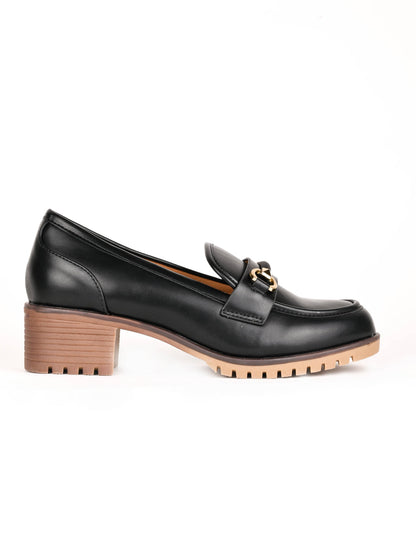 Women, Women Footwear, Black Loafers