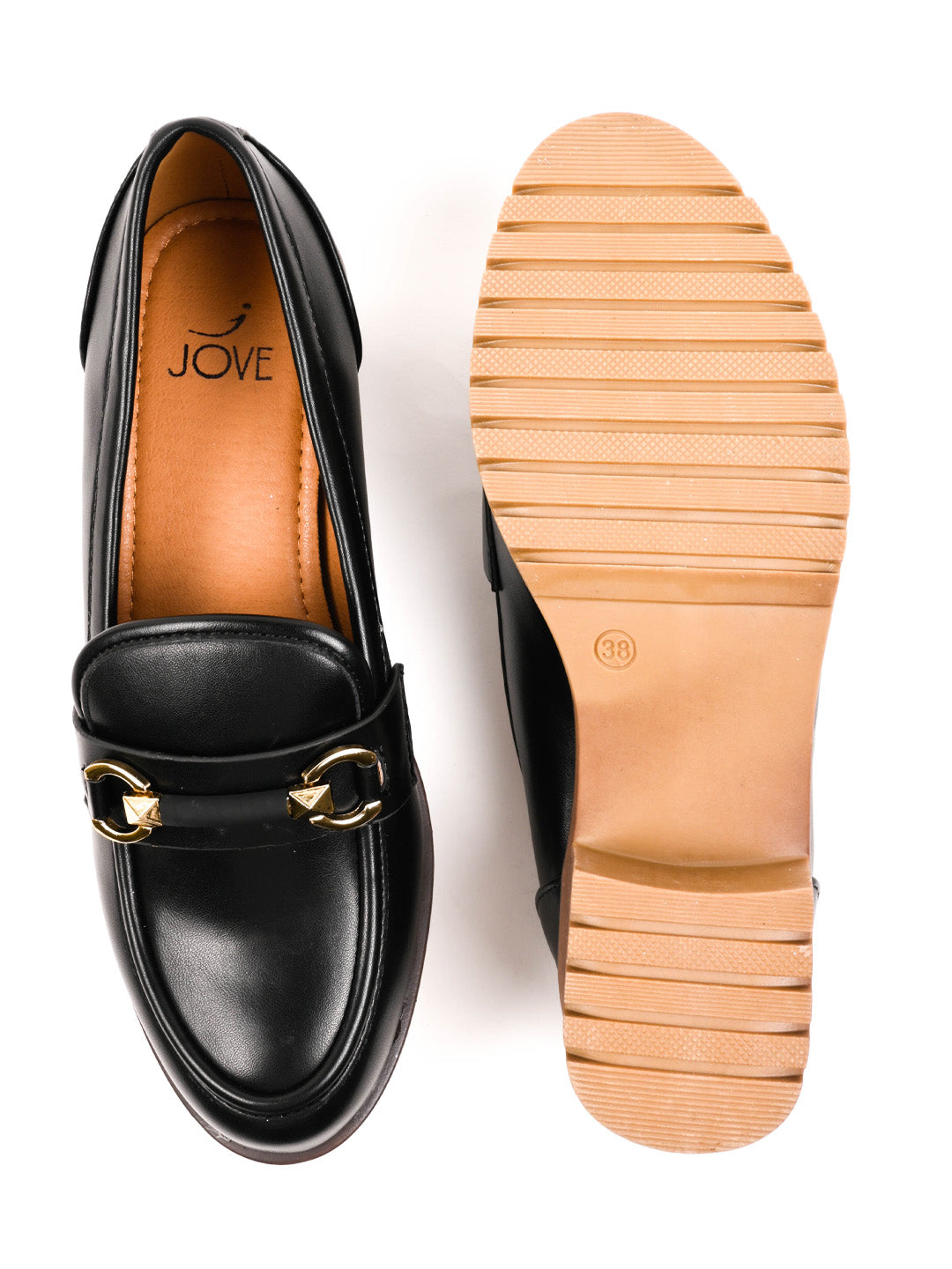 Women, Women Footwear, Black Loafers