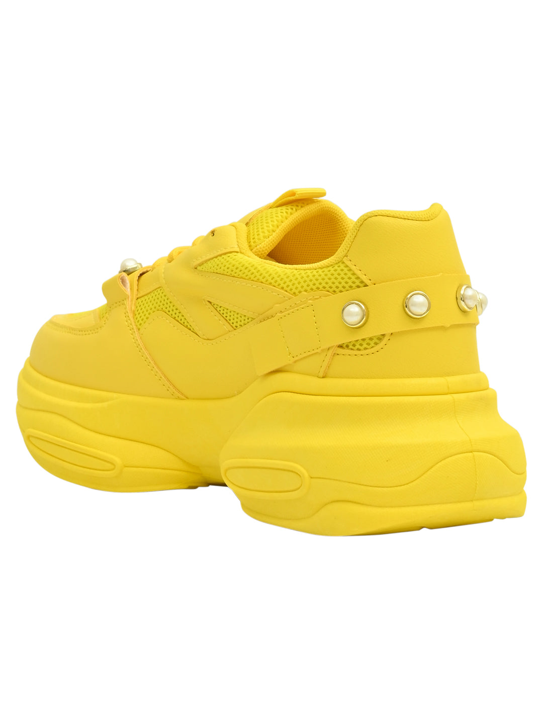 Footwear, Women Footwear, Yellow Sneakers