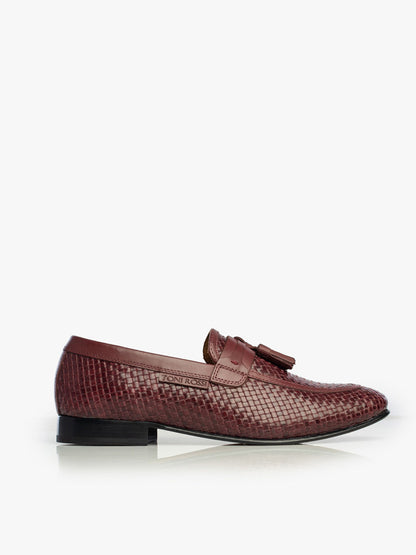 Men Brown Woven Design Loafers