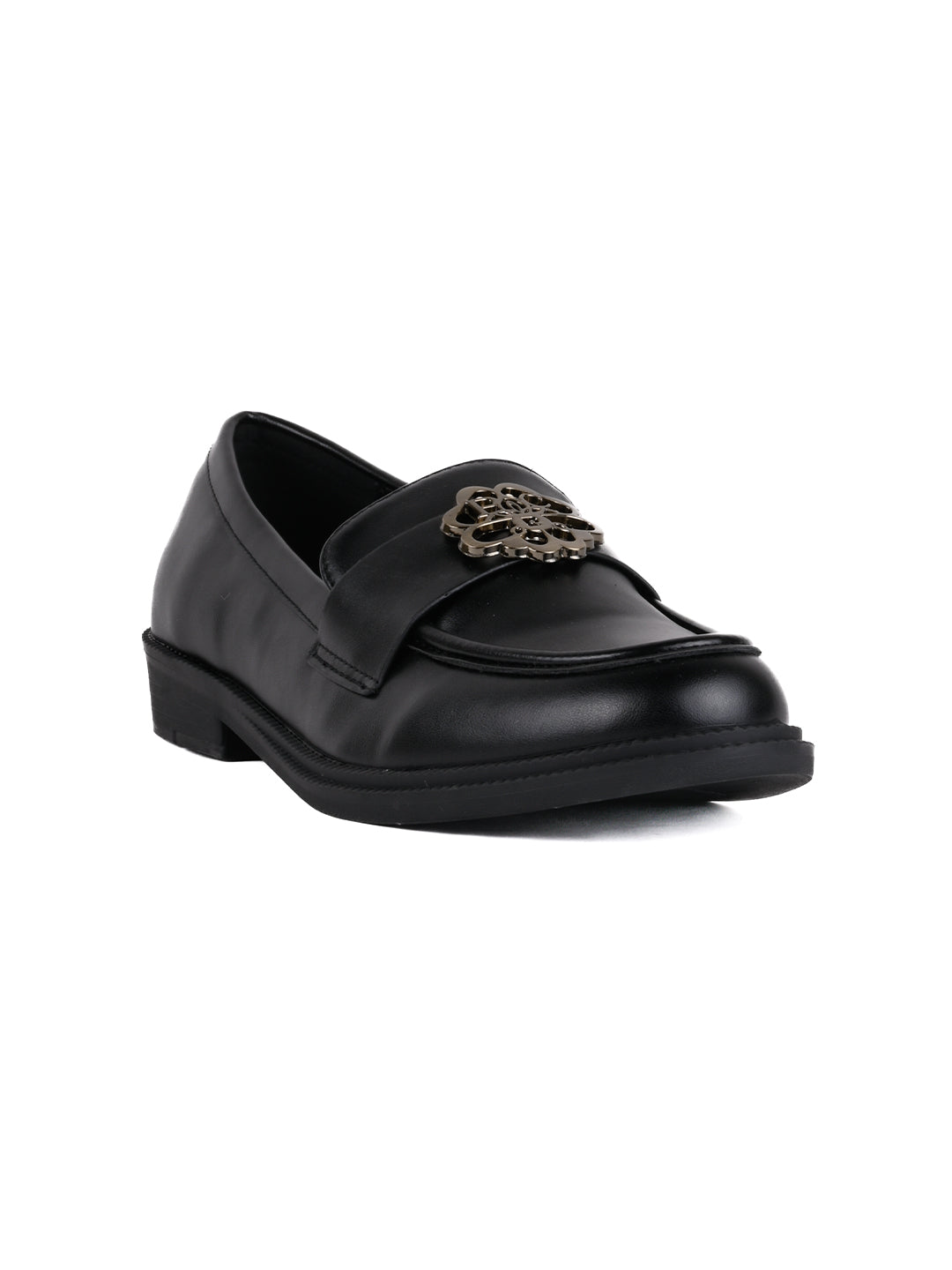 Women, Women Footwear, Black Loafers