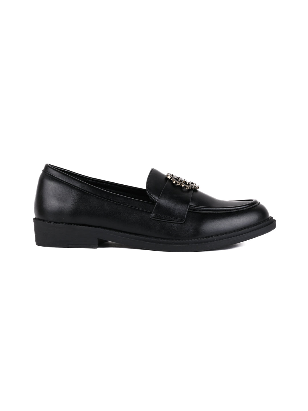 Women, Women Footwear, Black Loafers