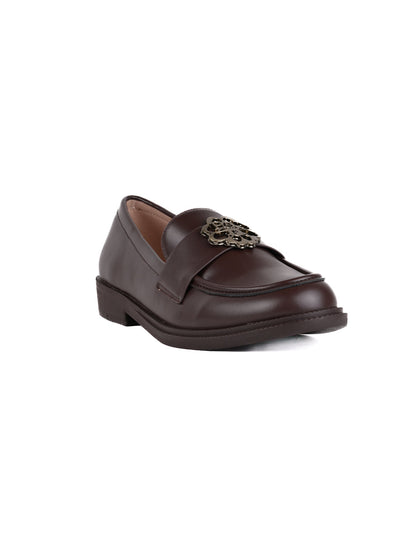 Women, Women Footwear, Brown Loafers