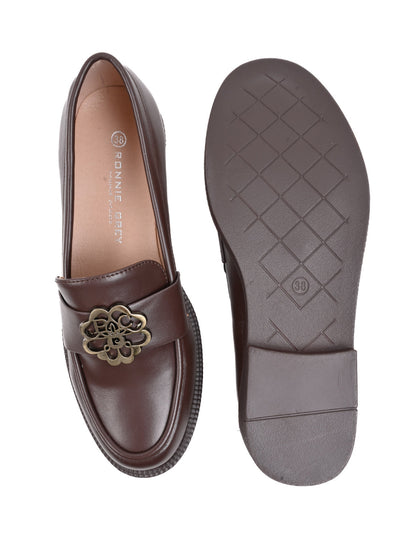 Women, Women Footwear, Brown Loafers