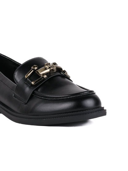 Women, Women Footwear, Black Loafers