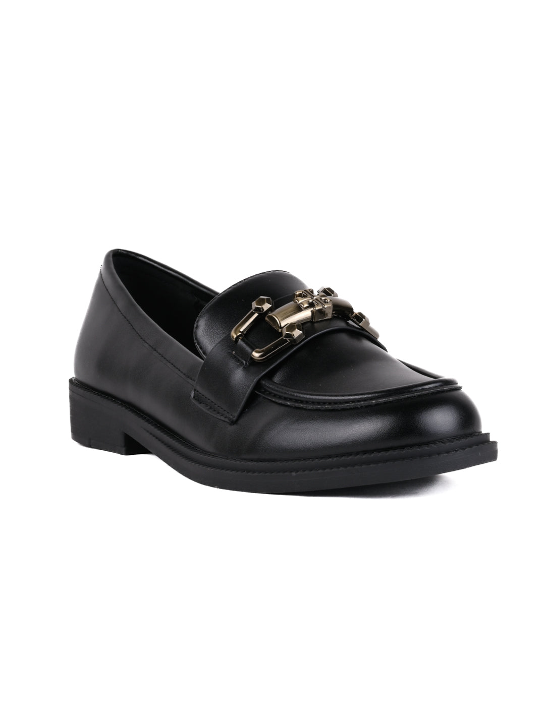 Women, Women Footwear, Black Loafers