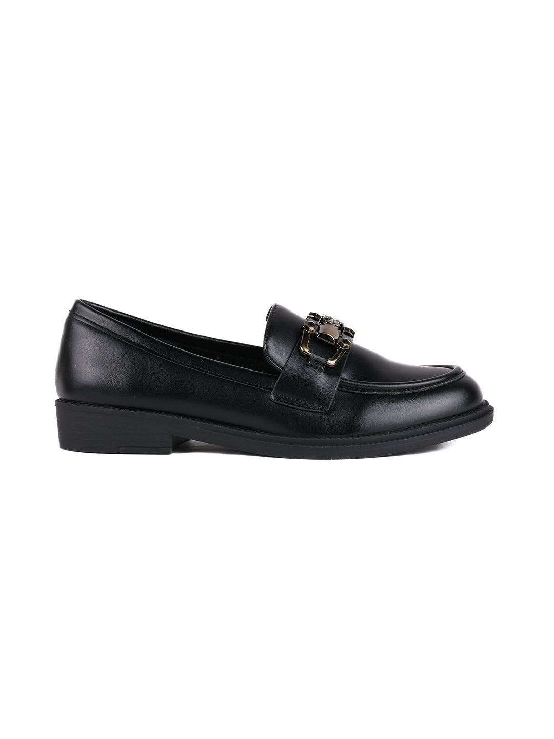 Women, Women Footwear, Black Loafers