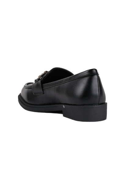 Women, Women Footwear, Black Loafers