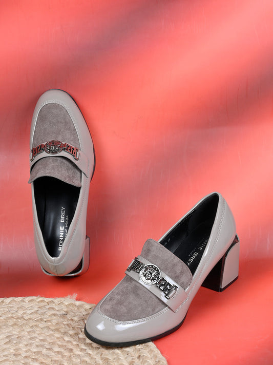 Women, Women Footwear, Grey Pumps