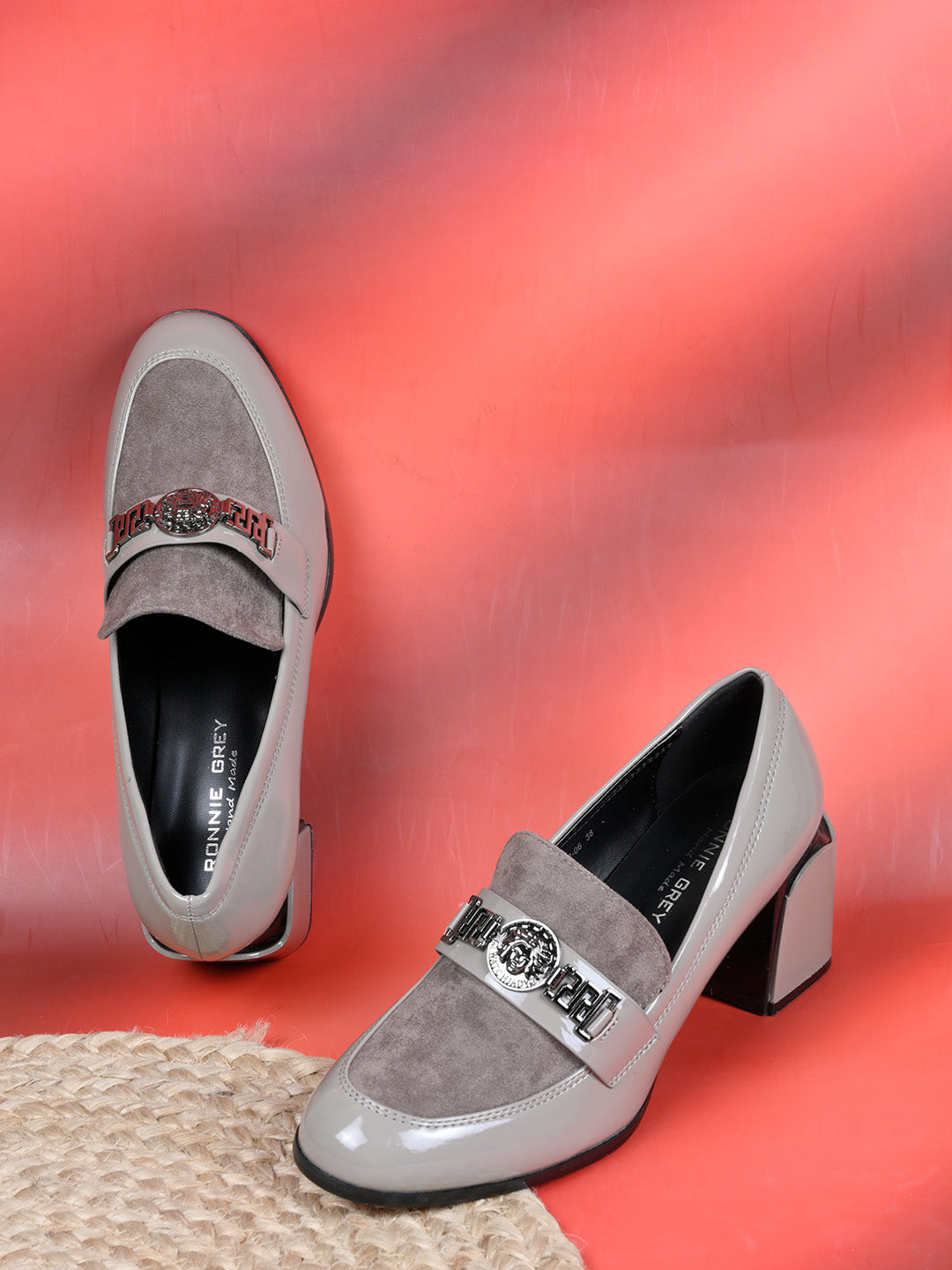 Women, Women Footwear, Grey Pumps