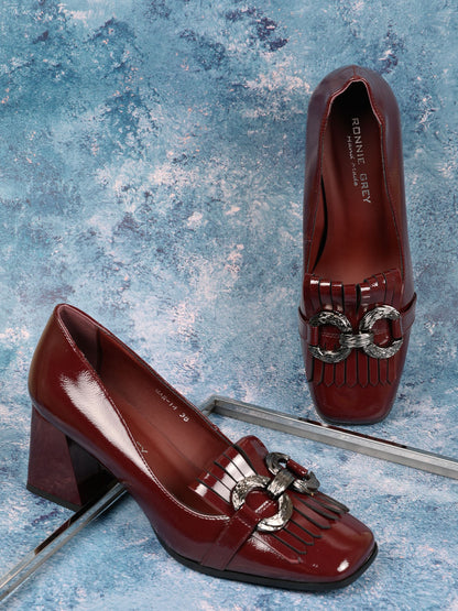 Women, Women Footwear, Maroon Pumps