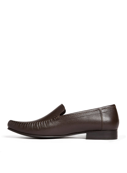 Men Coffee Solid Formal Loafers