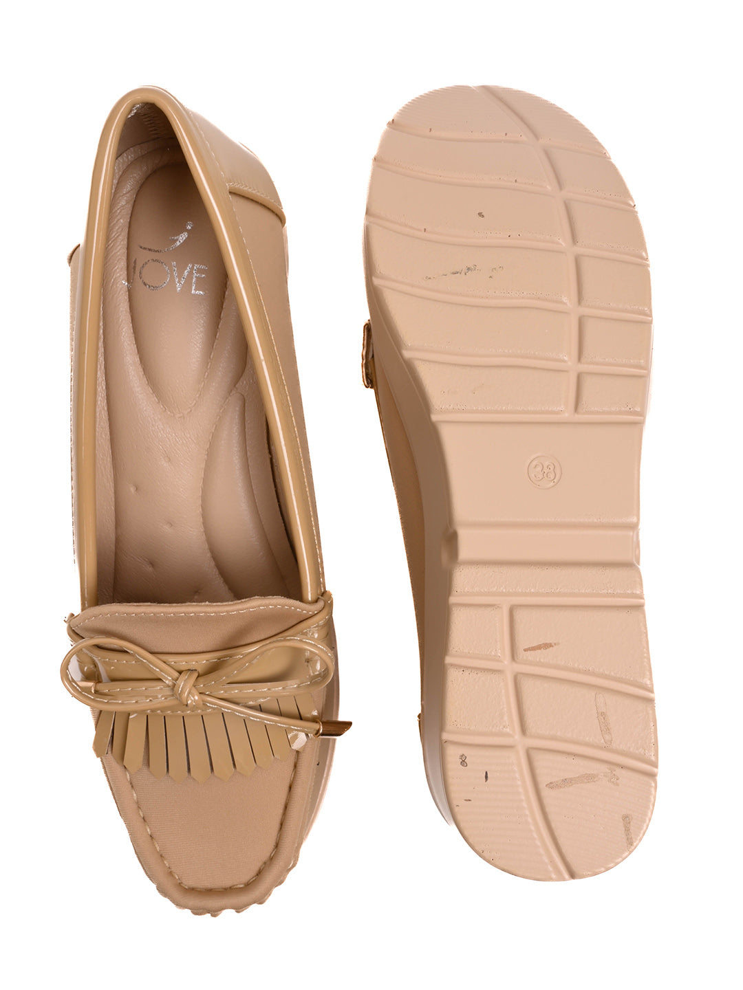 Women, Women Footwear, Beige Loafers