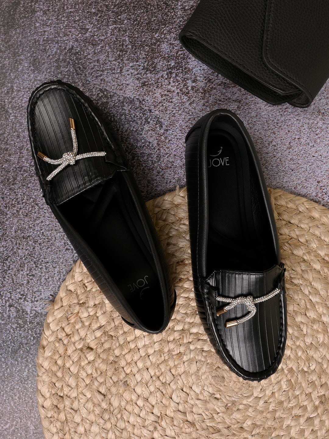 Women, Women Footwear, Black Loafers