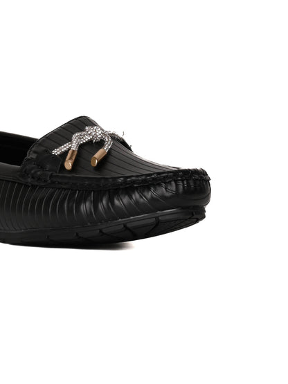 Women, Women Footwear, Black Loafers