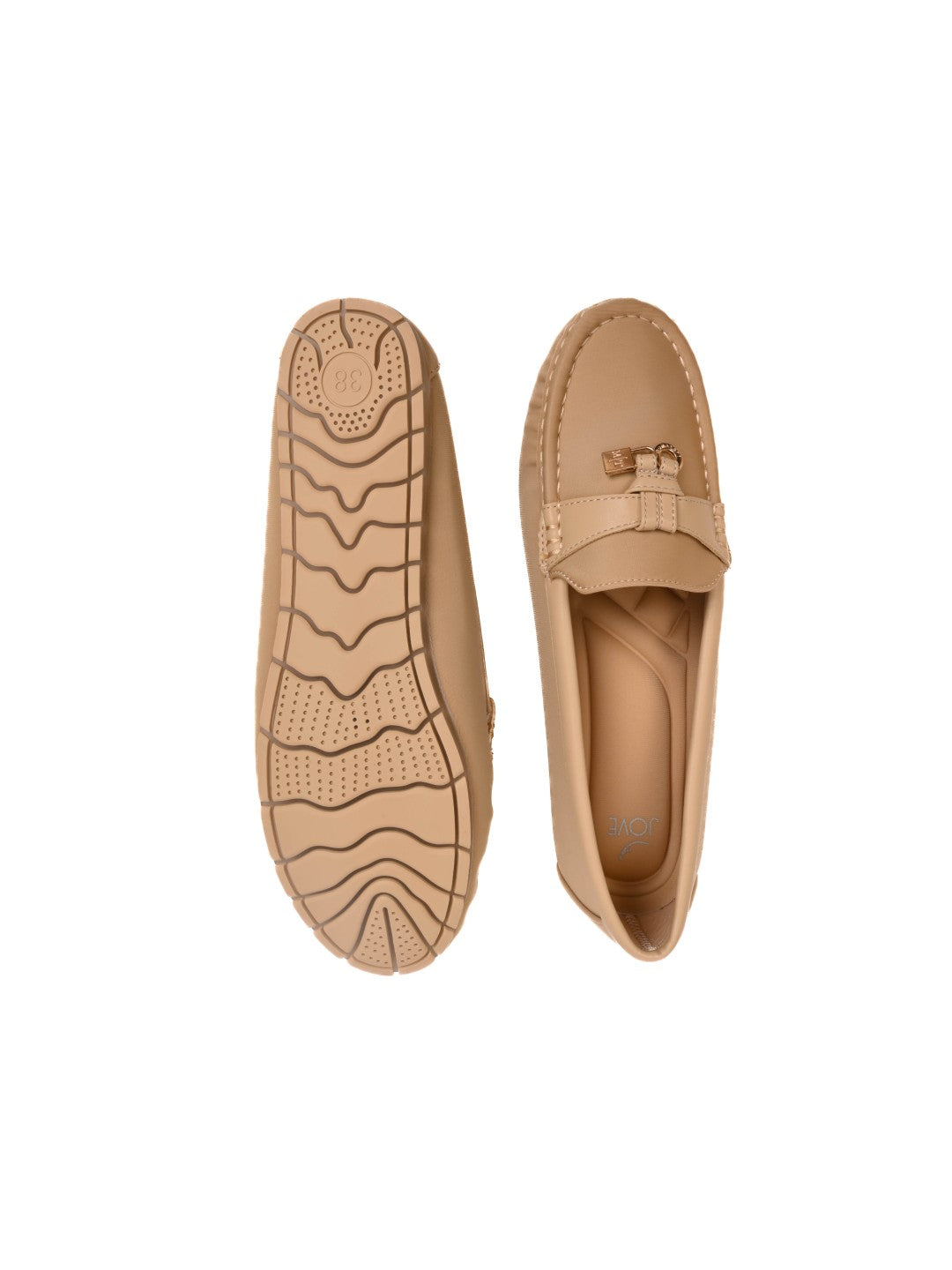 Women, Women Footwear, Beige Loafers