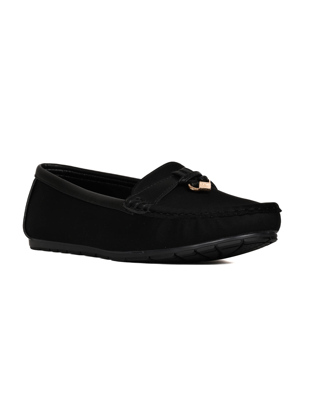 Women, Women Footwear, Black Loafers