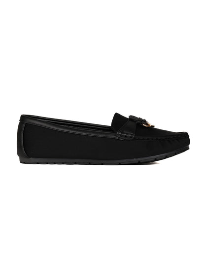 Women, Women Footwear, Black Loafers