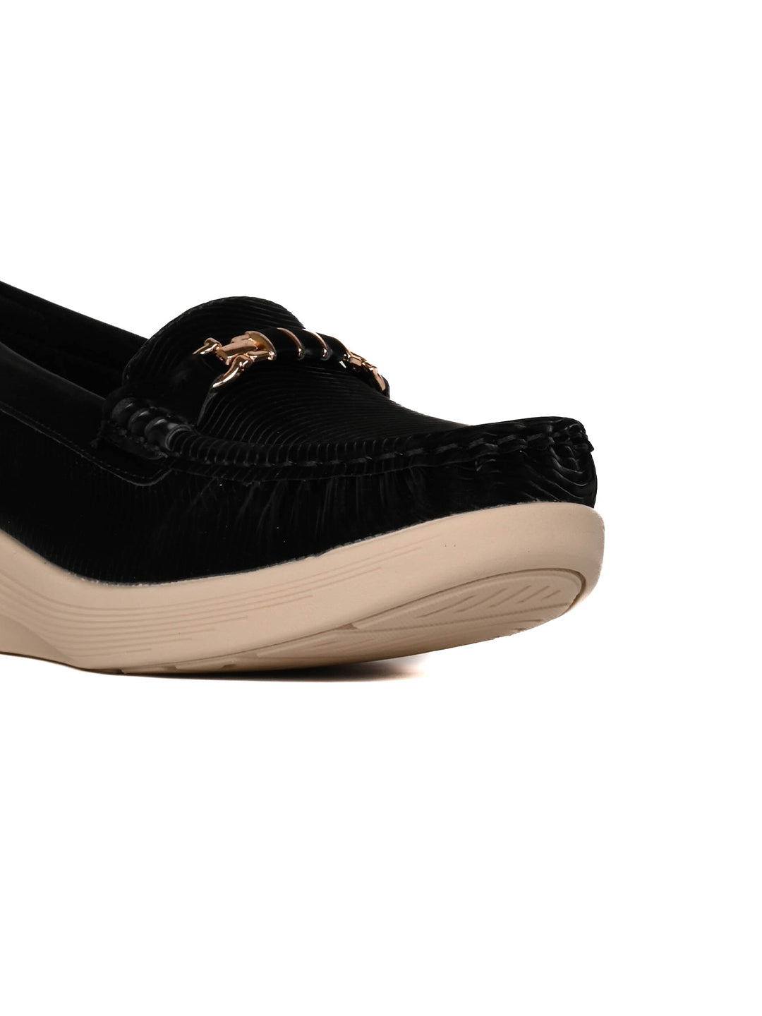 Women, Women Footwear, Black Loafers