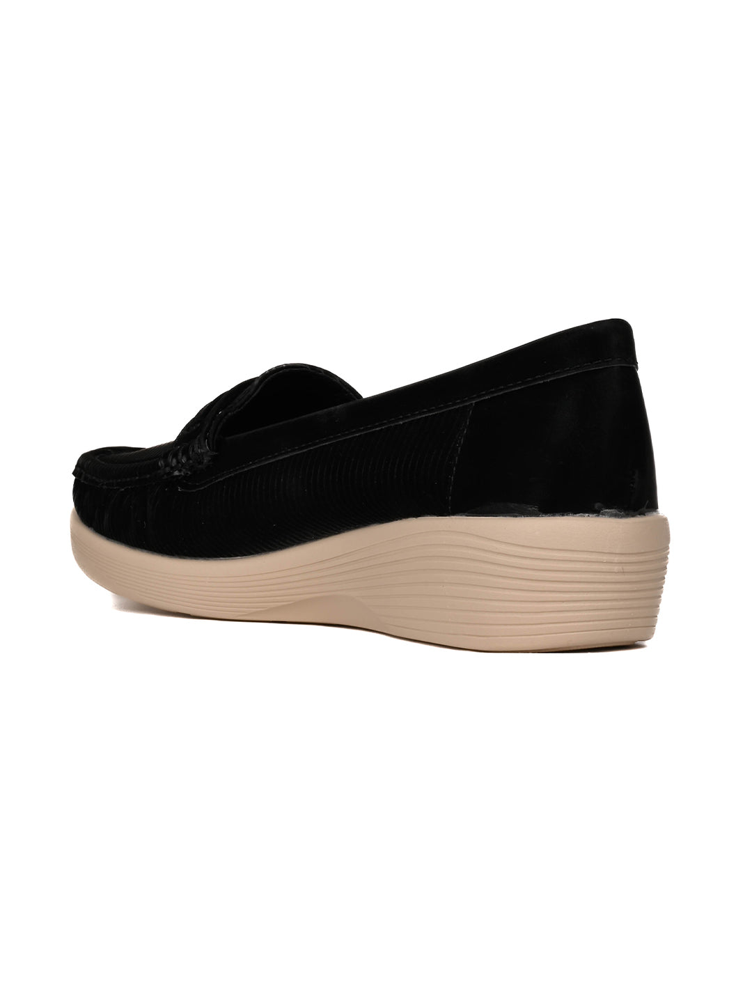 Women, Women Footwear, Black Loafers