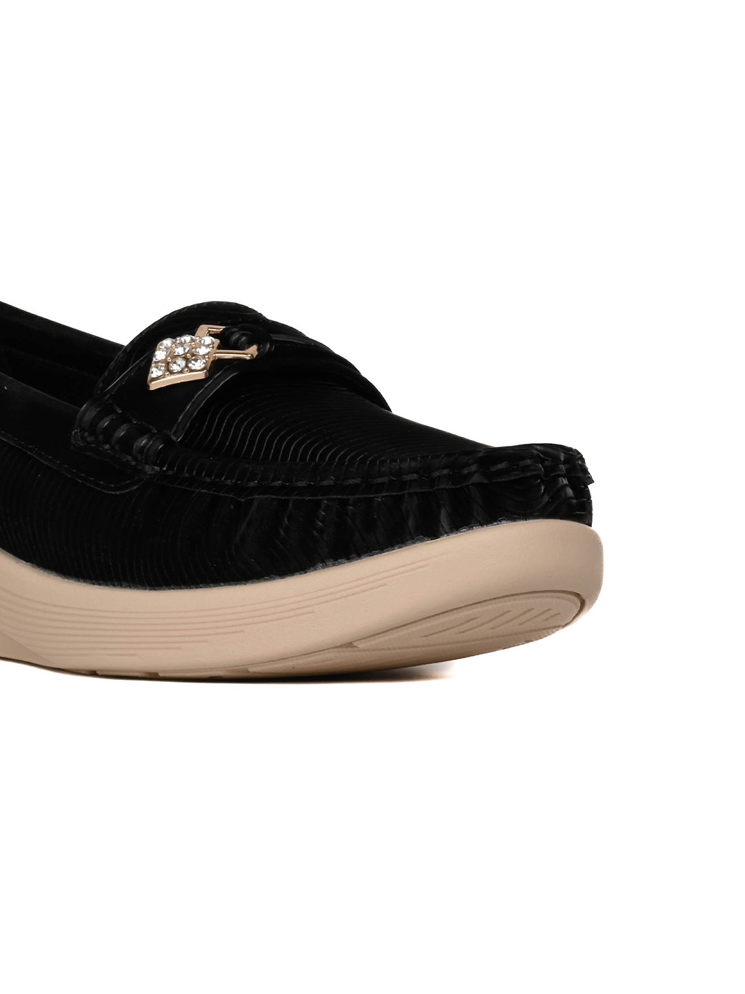 Women, Women Footwear, Black Loafers