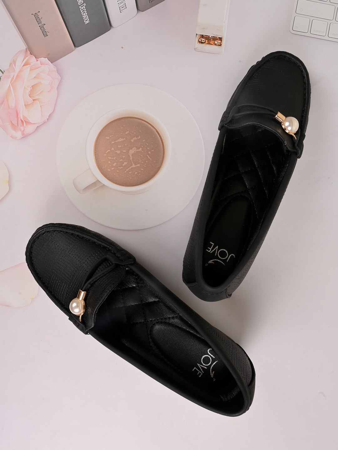 Women, Women Footwear, Black Loafers