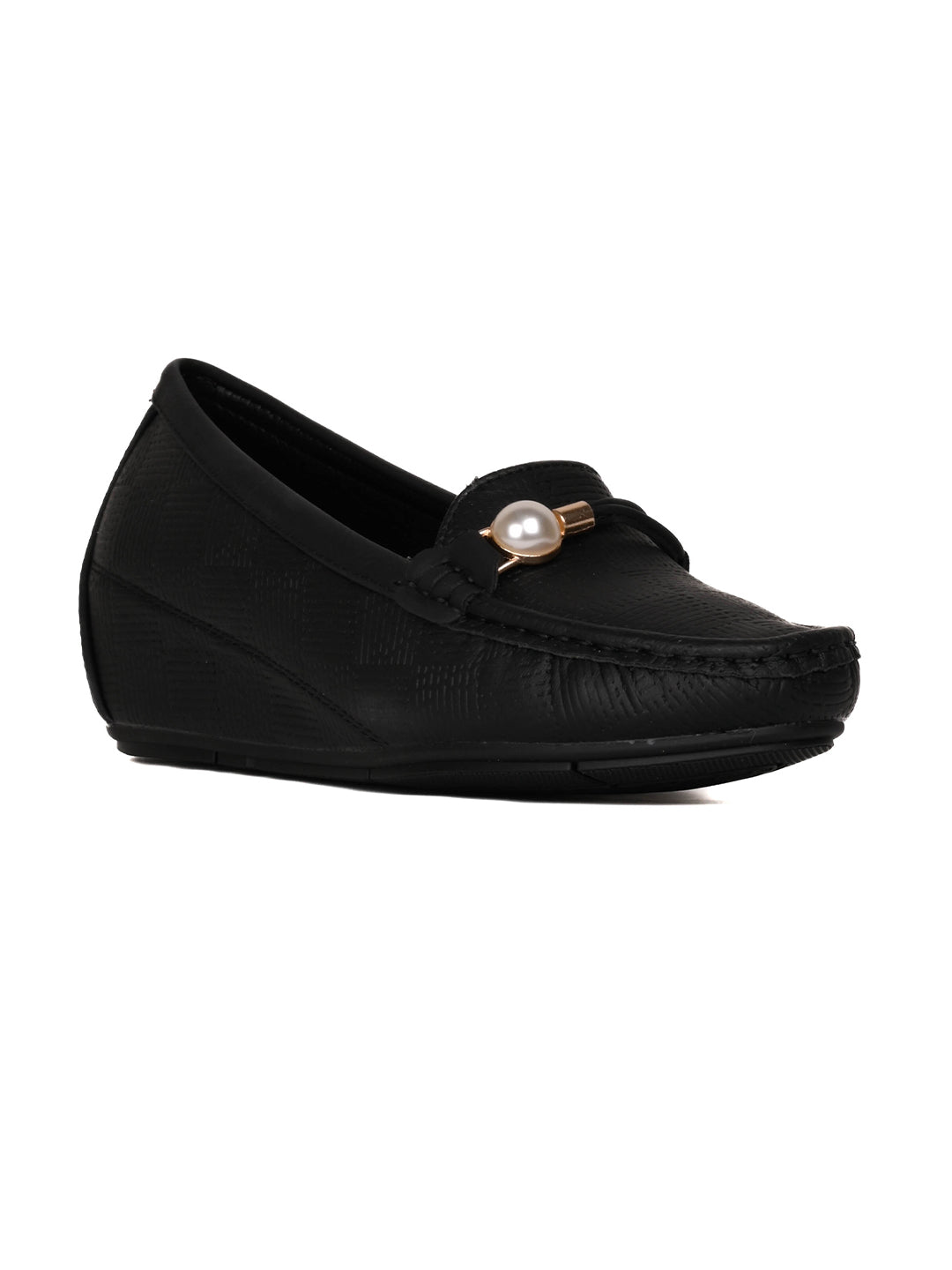 Women, Women Footwear, Black Loafers