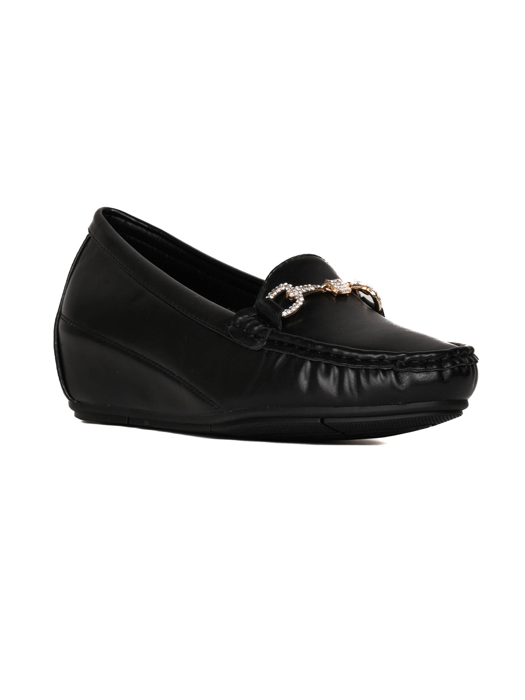 Women, Women Footwear, Black Loafers