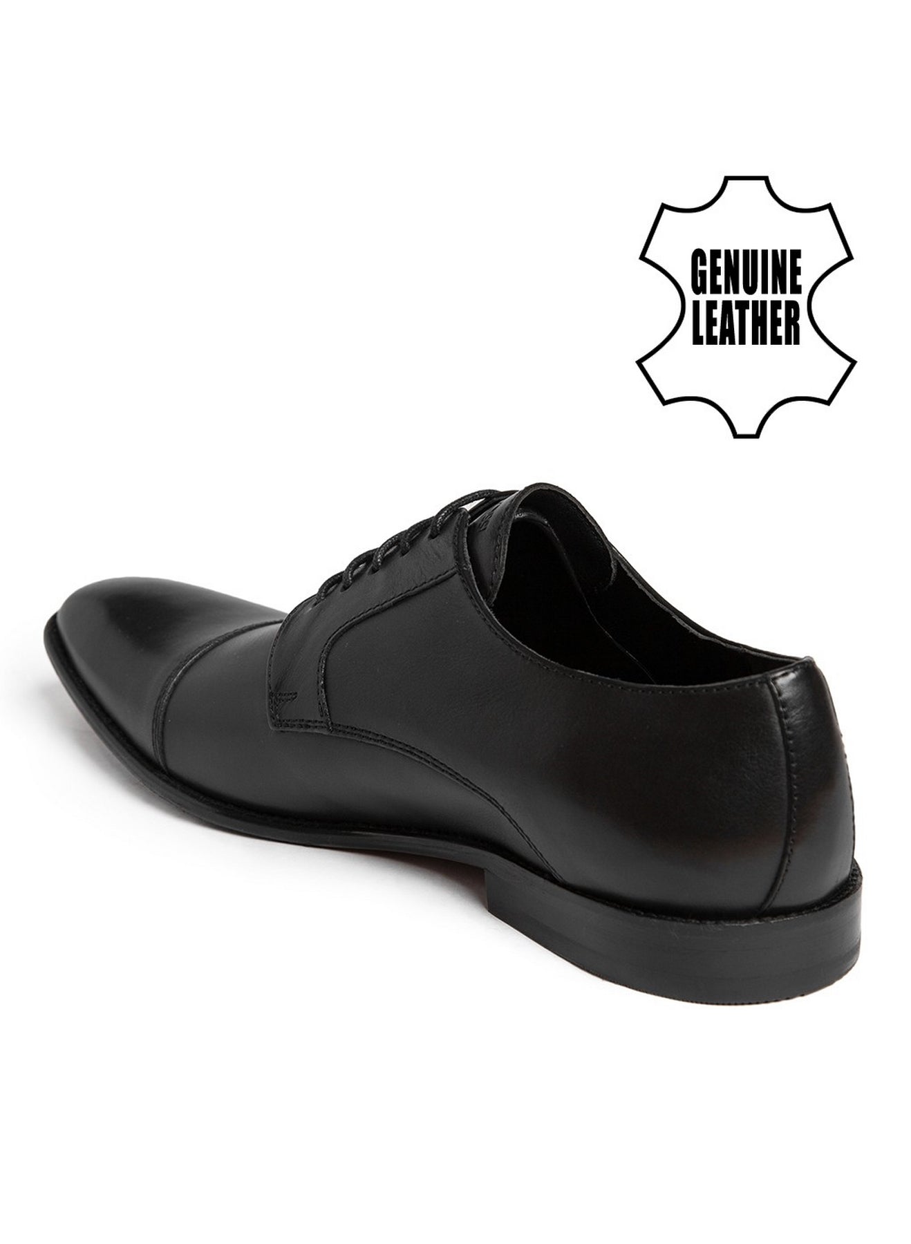 Men Black Solid Derby Formal Shoes