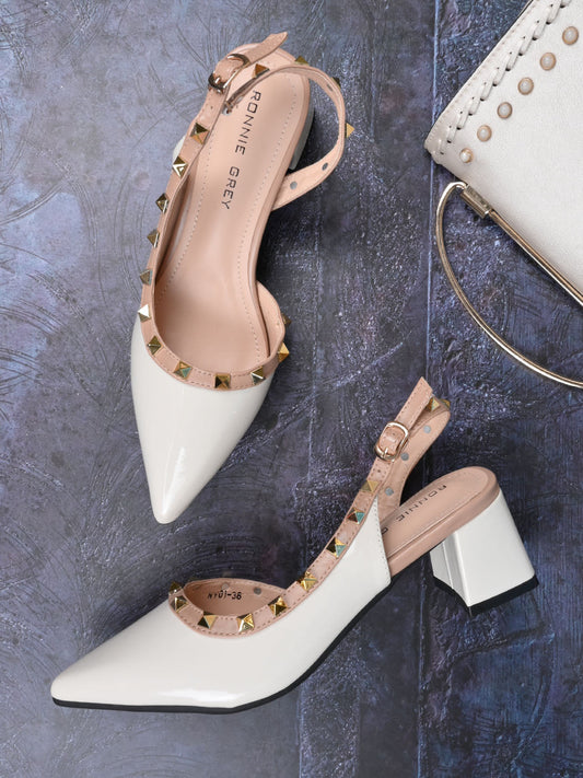 Women, Women Footwear, Beige Pumps