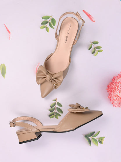 Women, Women Footwear, Beige Mules