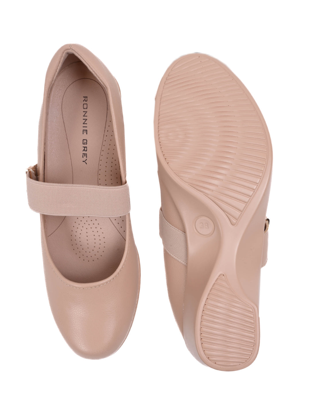 Women, Women Footwear, Beige Ballerinas