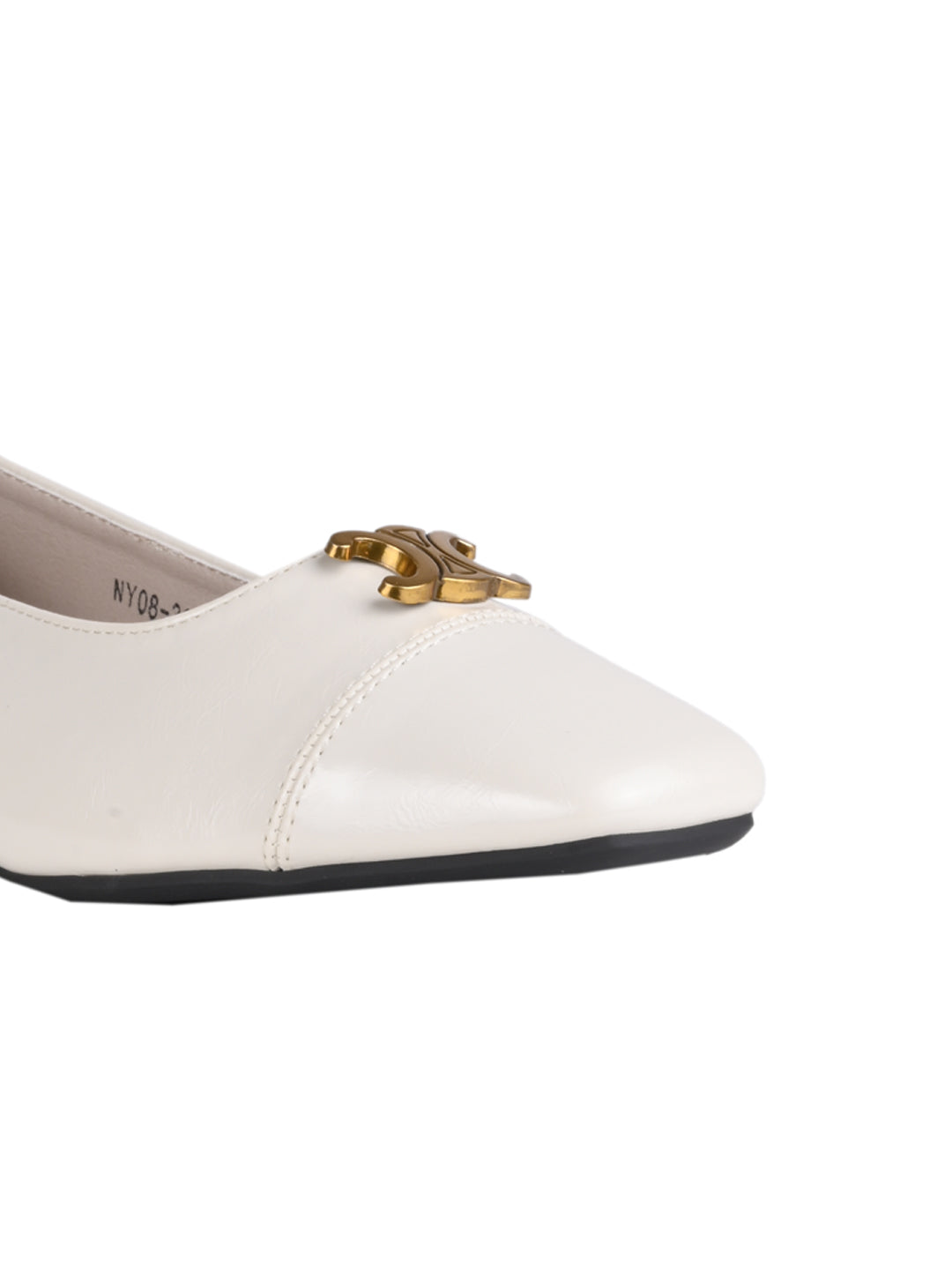 Women, Women Footwear, Off White Ballerinas