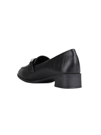 Women, Women Footwear, Black Loafers