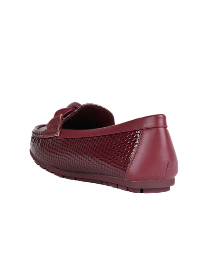 Women, Women Footwear, Maroon Loafers