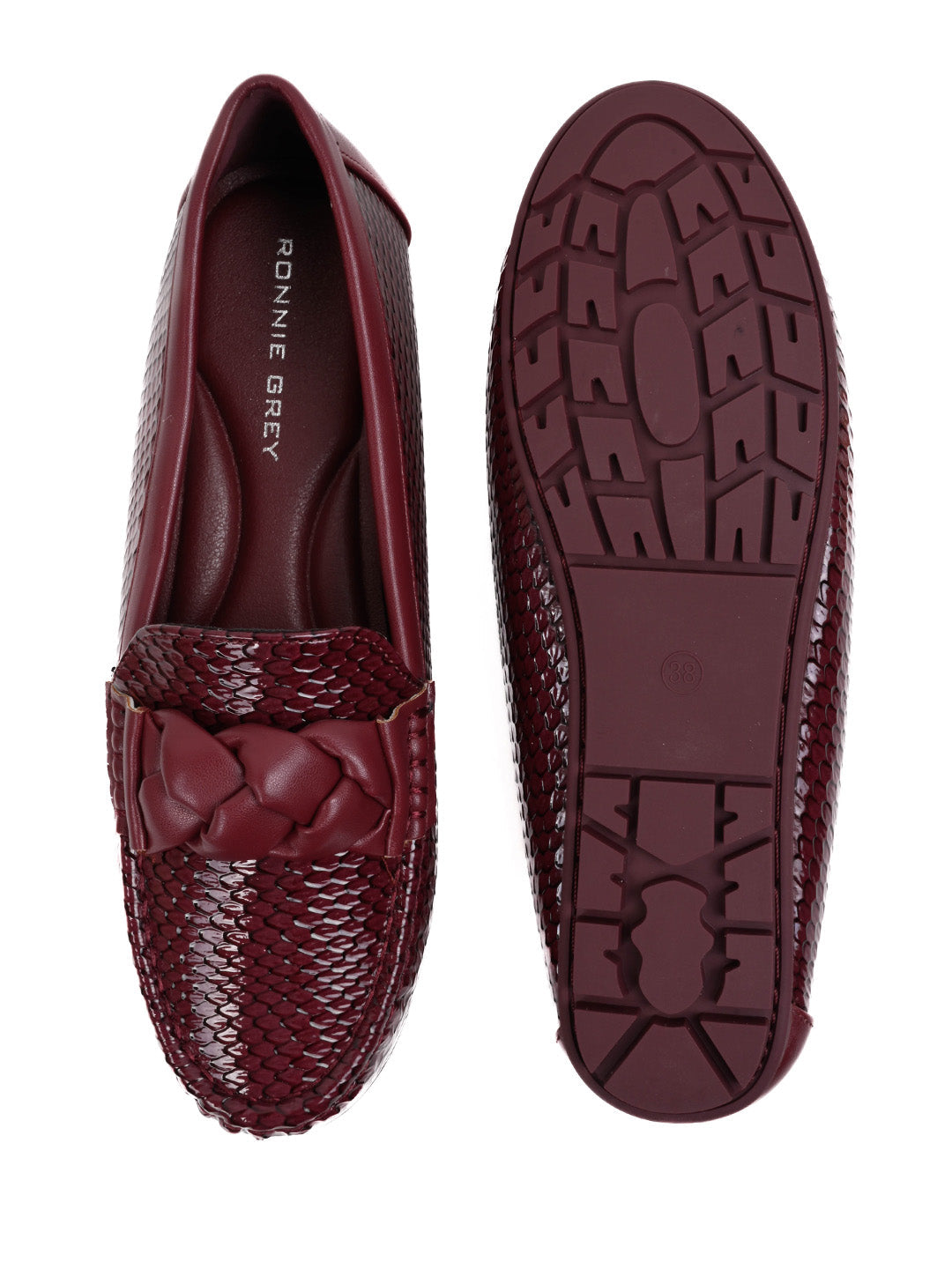 Women, Women Footwear, Maroon Loafers