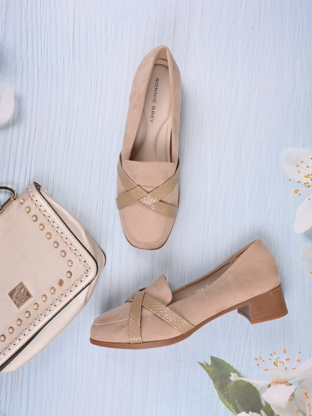 Women, Women Footwear, Beige Ballerinas