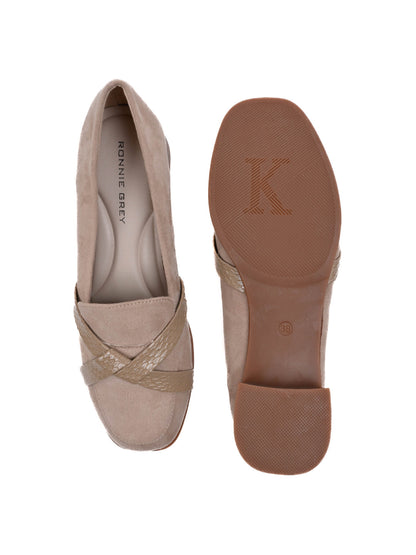 Women, Women Footwear, Beige Ballerinas