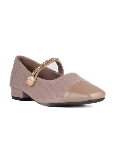 Women, Women Footwear, Beige Ballerinas