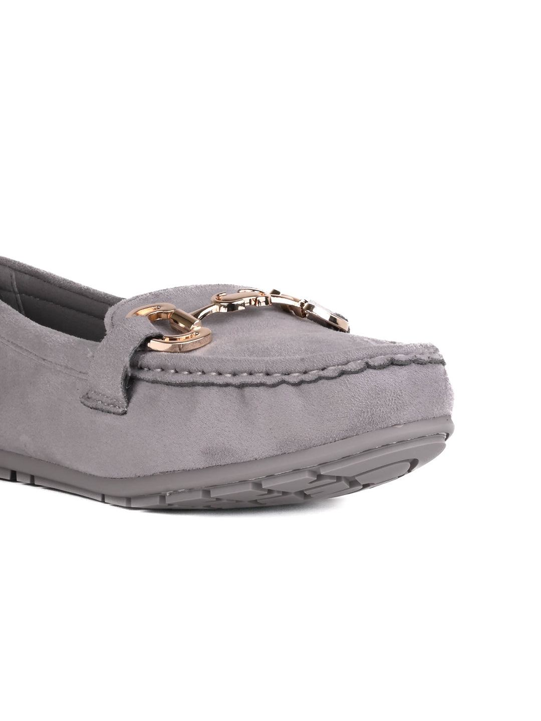 Women, Women Footwear, Grey Loafers